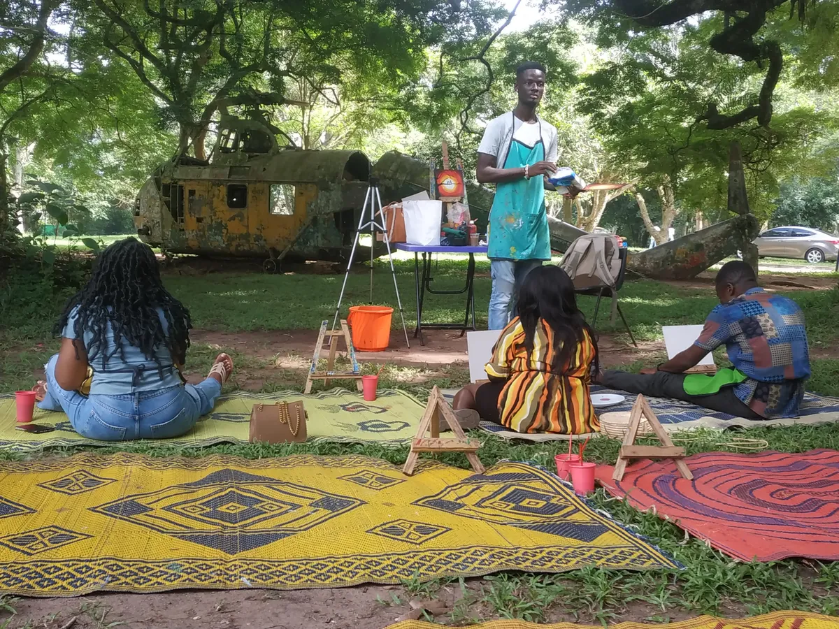Painting session at Aburi