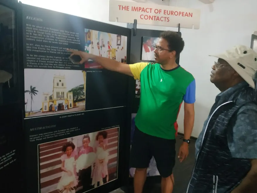 Learning about Cape Coast’s history at the heritage exhibition